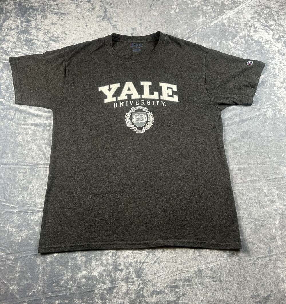 Champion Yale University T-Shirt Size M Gray Athleticwear
